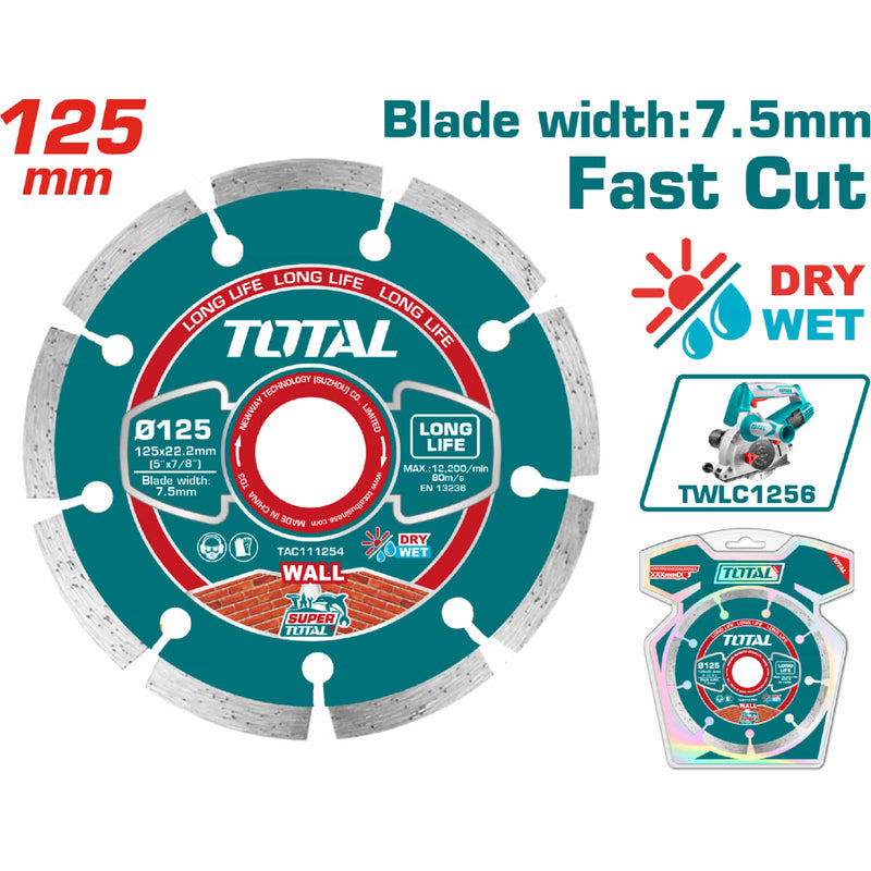 Disco de diamante 125(5")X22.2mm para UTWLC1256