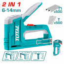 Grapadora 2 en 1 de Fuerza ajustable. Longitud: 6-14mm Con 500 grapas. Compatible con: THT39105