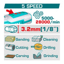 Moto Tool Inalambrico 8V 5000-25000rpm Incluye 67  Accesorios. Carga USB Motortool