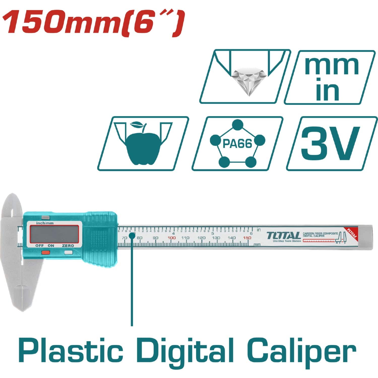 Vernier Calibrador Digital Rango 0-150 Mm .