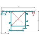 Hoja Puerta Abatible 52X87 Mm Apertura Exterior. Espesor 1.5 Mm. Largo 5.85 Mts. Acabado Anodizado S