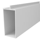 Travesaño Muro Cortina Perfil Oculto. Espesor 2.0 mm. Largo 5.85 mts. Acabado Lacado Blanco