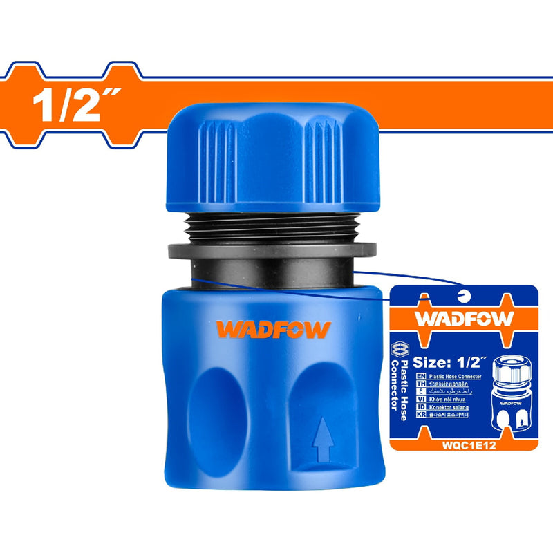 Conector de manguera de plástico con adaptador de 1/2"