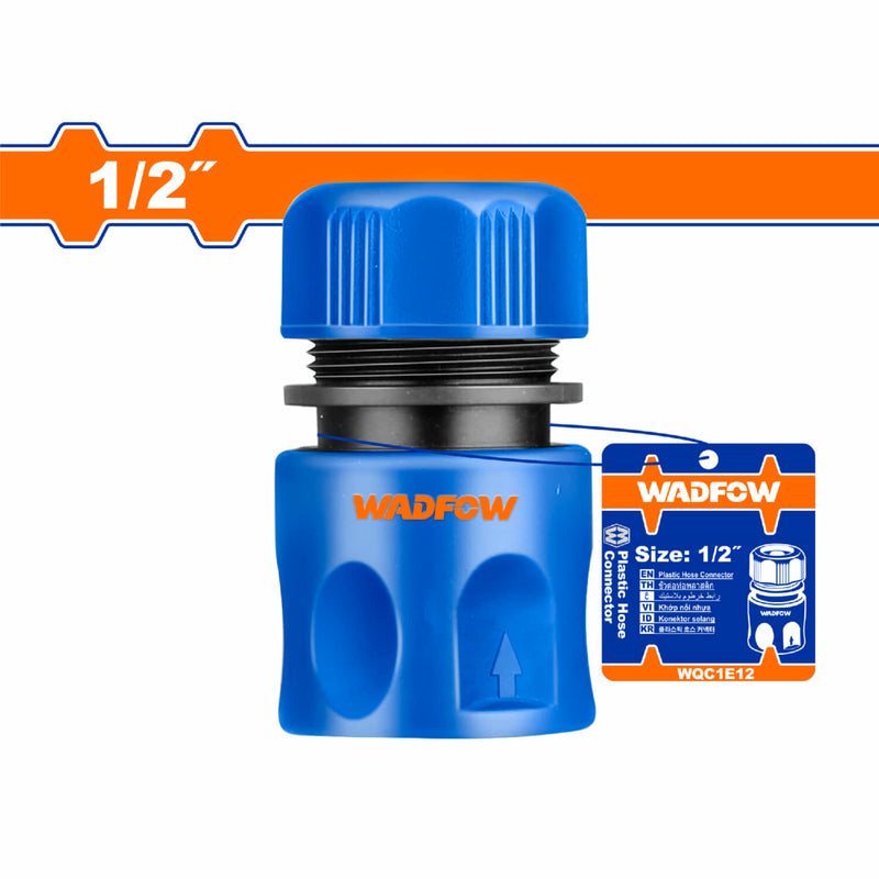 Conector de manguera de plástico con adaptador de 1/2"