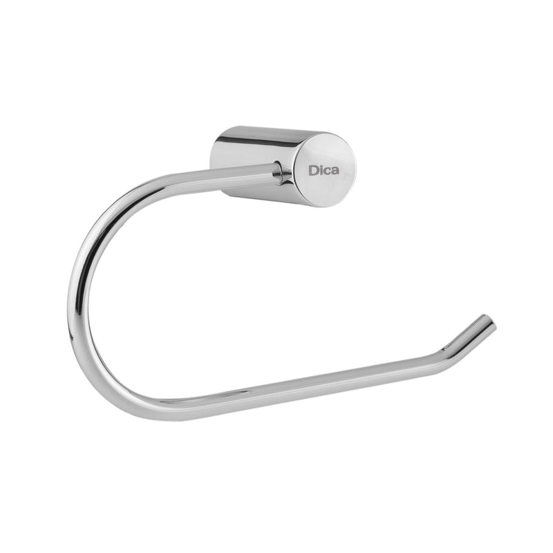 Portarrollos papel higiénico sin cubierta. Cuerpo metálico. Acabado cromo. Para pared
