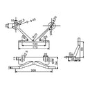 Araña de 4 vias con aleta. no incluye pernos. SATINADA 304.