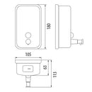 Jabonera Dispensador de jabon liquido 850 ml. acero inoxidabl 304 satinado