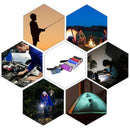 (1 unidad) Linterna de aluminio de 6 led, colores surtidos. Baterias incluidas