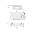 Cierre con iman para muebles, gavnetes o vitrinas. Acero inox