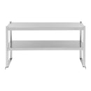 REPISA DE MESA DOBLE 180*28*60 CM ACERO INOXIDABLE