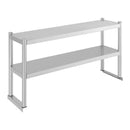 REPISA DE MESA DOBLE 180*28*60 CM ACERO INOXIDABLE