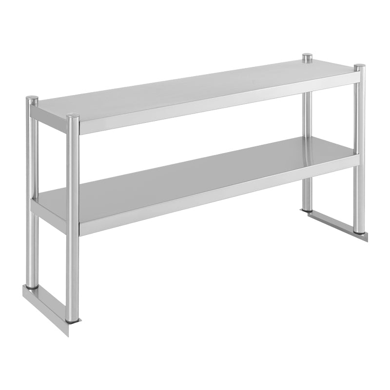 REPISA DE MESA DOBLE 180*28*60 CM ACERO INOXIDABLE