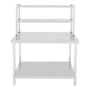 REPISA DE MESA DOBLE 180*28*60 CM ACERO INOXIDABLE