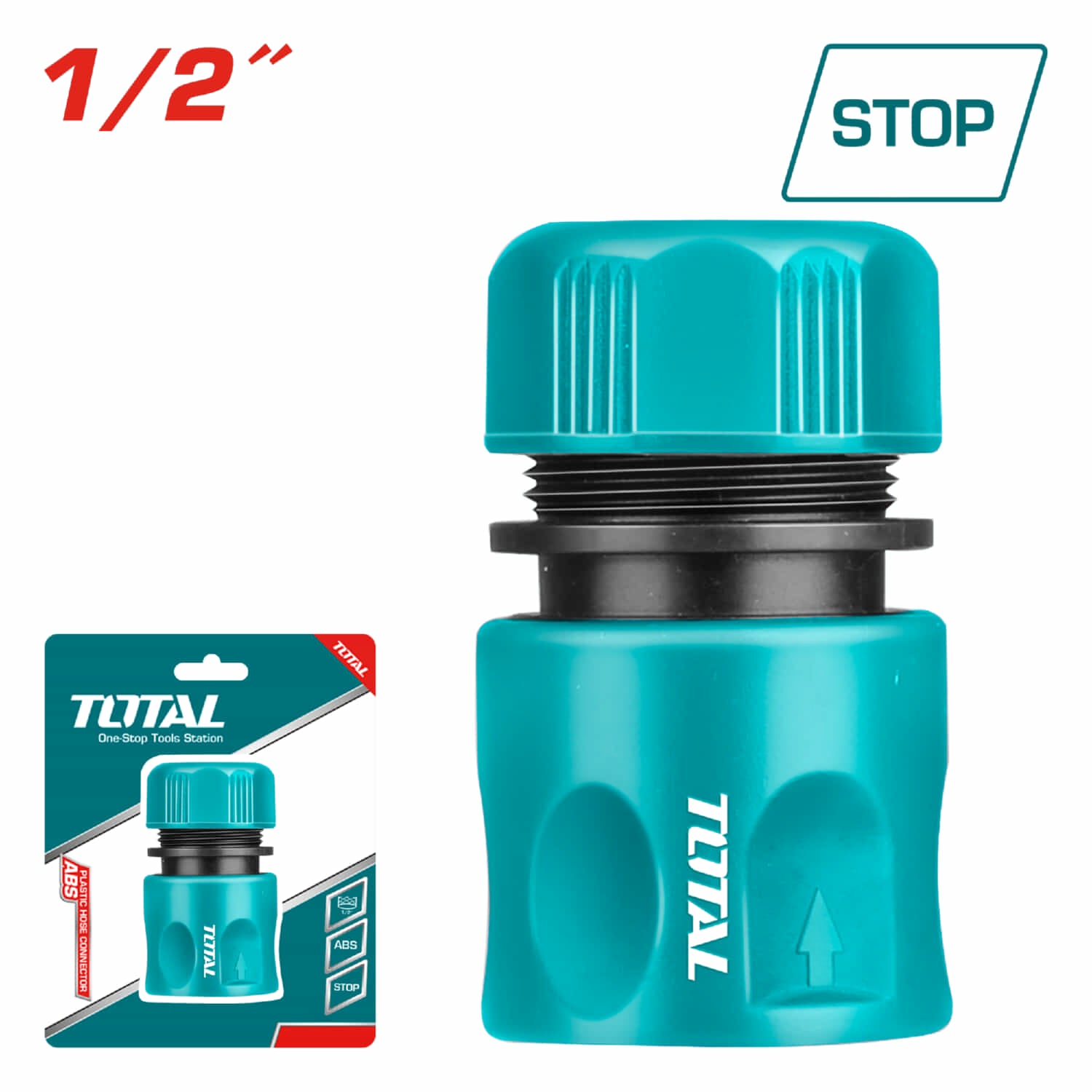 Conector rápido para manguera con adaptador de 1/2”