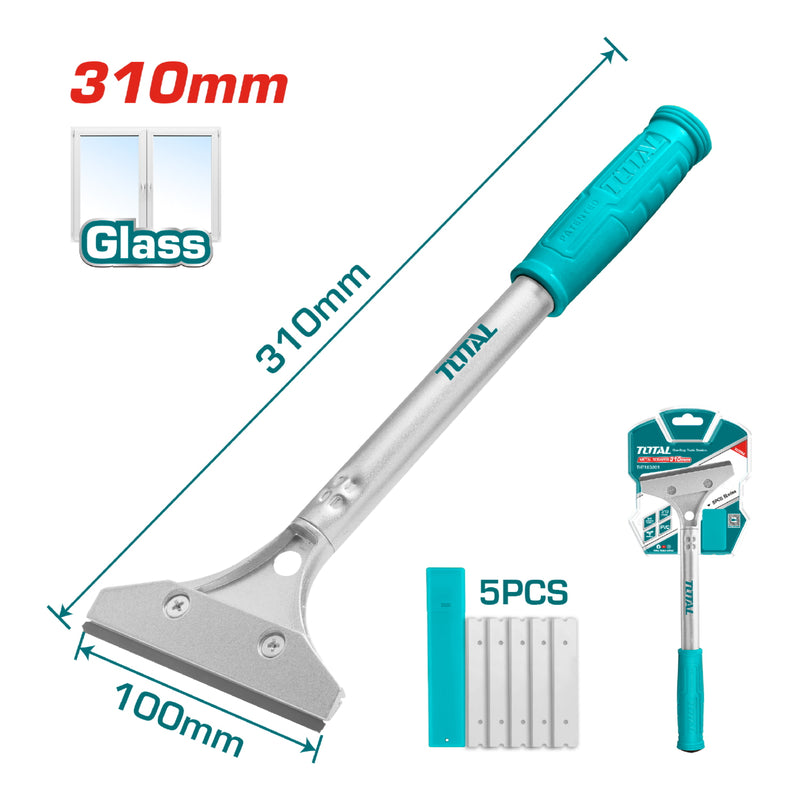 Raspador con placa de cuchilla 310mm. Incluye 6 hojas de cuchillo SK5