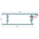 Zocalo Inferior Puerta. Espesor 1.6 Mm. Largo 5.85 Mts. Acabado Anodizado Negro 15 Micron. (D3-P1-A1