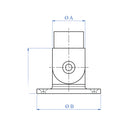 Anclaje de Angulo Regulable para Tubo de 42.4mm.