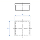 Tapon cuadrado 40x40 mm para Barandas.