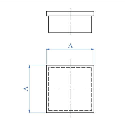 Tapon cuadrado 40x40 mm para Barandas.