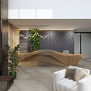 Panel Decorativo Mármol PVC 1.22m x 2.80m x 3mm Gris marquina (Línea económica) Láminas de PVC para paredes y techo.