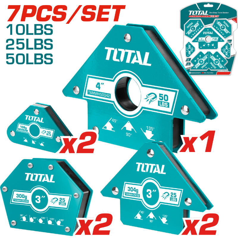 Ángulos de soldadura magnéticos Juego de 7 escuadras