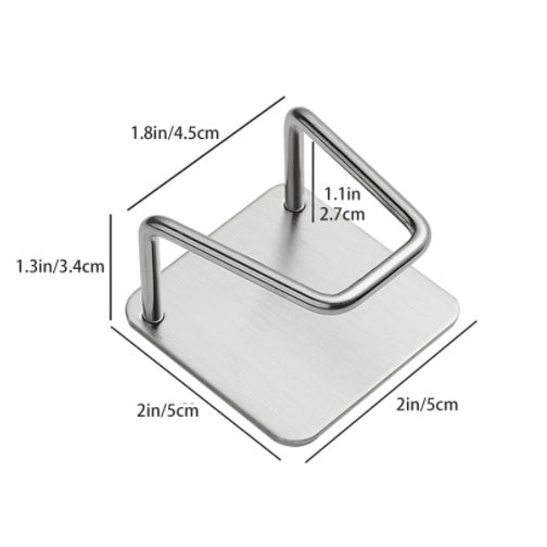 Soporte para esponjas y organizador de cocina de acero inoxidable con adhesivo.