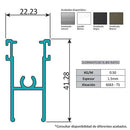 Hoja Inferior Y Superior Ventana VC . Espesor 1.52 Mm Largo 5.85 Mts. Acabado Anodizado Negro VC103