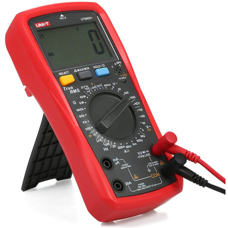 UNI-T UT890D+ multímetro Digital de verdadero valor eficaz (RMS) eléctricos prueba de mano