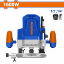 Router 1600W. 110-120V~50/60Hz. Routeadora Para espárragos de: 1/4", 1/2".22000rpm. Profundidad máx. 0-60mm.