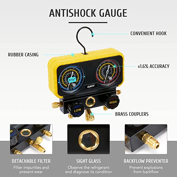 Manómetros para R32 gas refrigerante para aires acondicionados