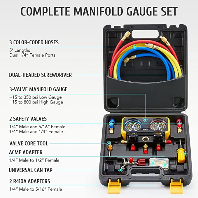 Manómetros para R32 gas refrigerante para aires acondicionados