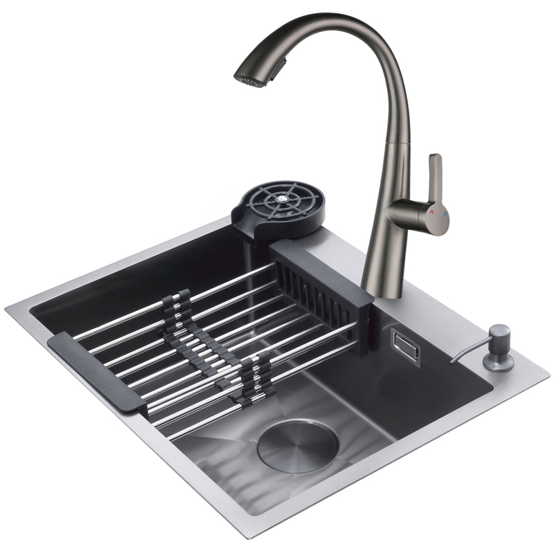 Fregador de acero inoxidable 61 x 50.8 x 22 cm. Bolonia 61