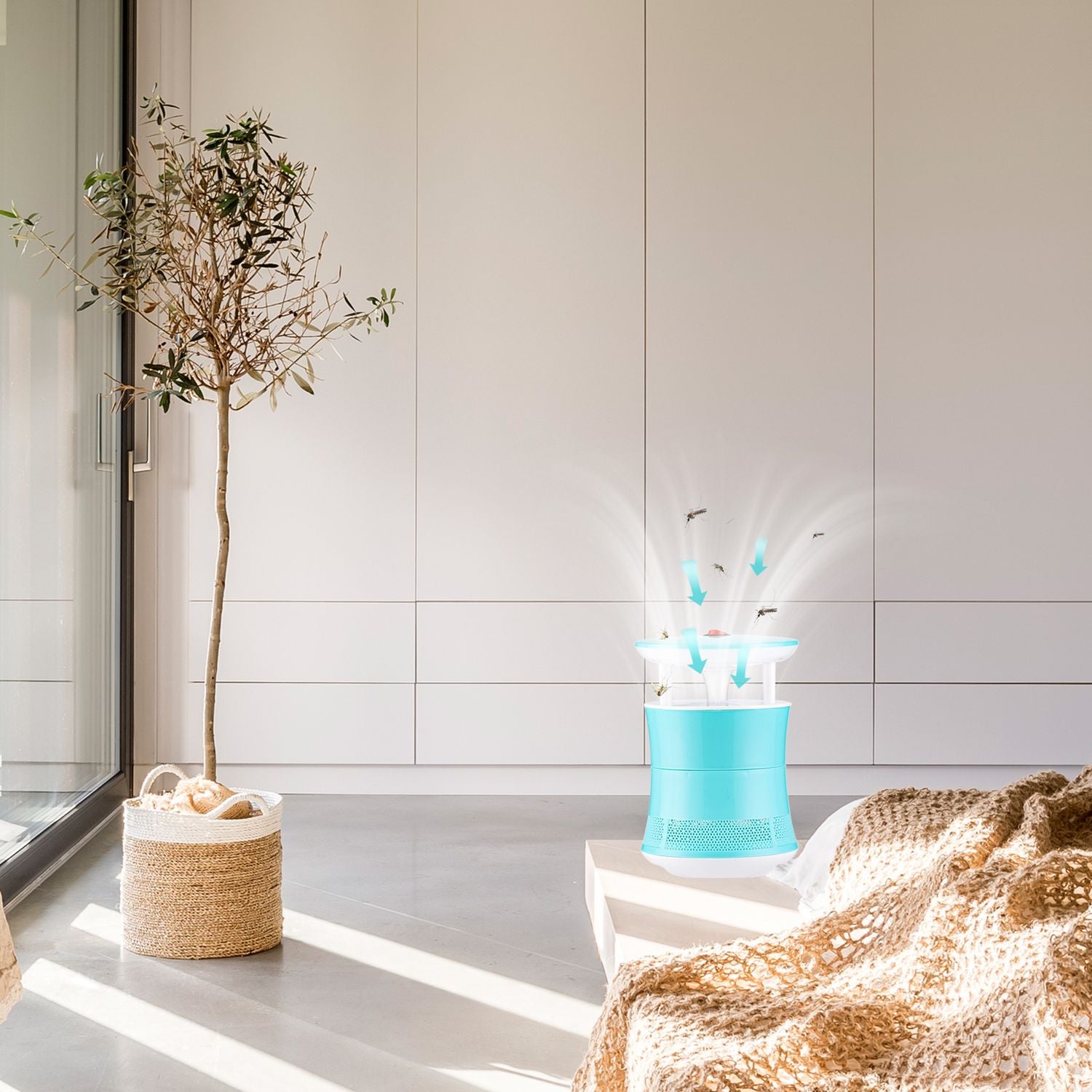 Lámpara mata mosquitos Luz Led Azul, 5W