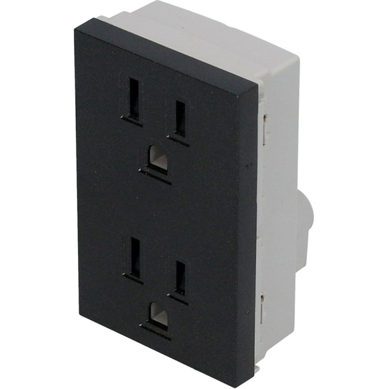 Enchufe Contacto dúplex negro 1/1 Surtek.