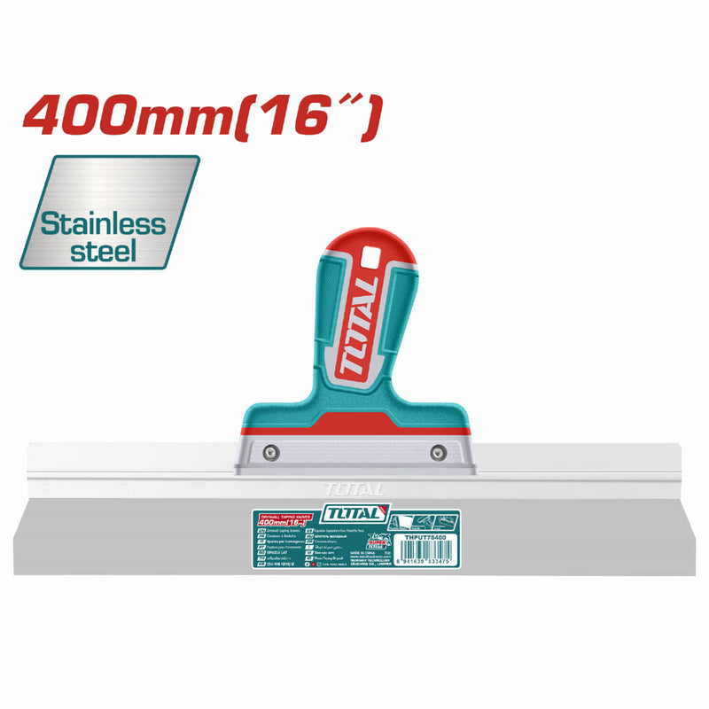 Espátula de drywall, 16''/400mm . Espesor 0.5 mm.