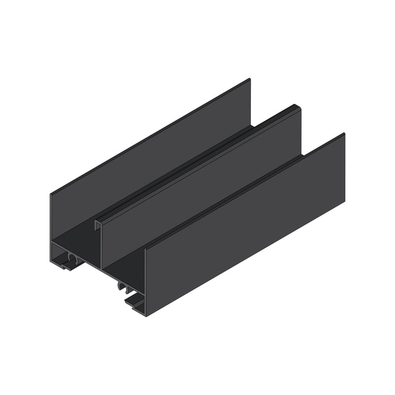 Marco Superior Ventana VC. Espesor 1.27 mm Largo 5.85 mts. Acabado Anodizado Negro VC124