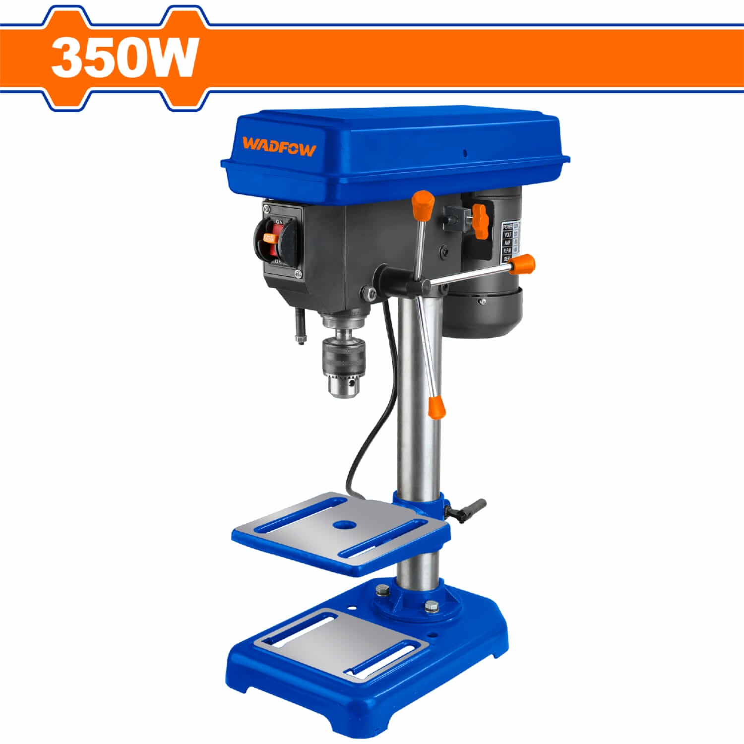 Taladro de Banco para taller 350W. Veloc. 580-2650rpm. Motor de aluminio. Capac. Perf.13mm.