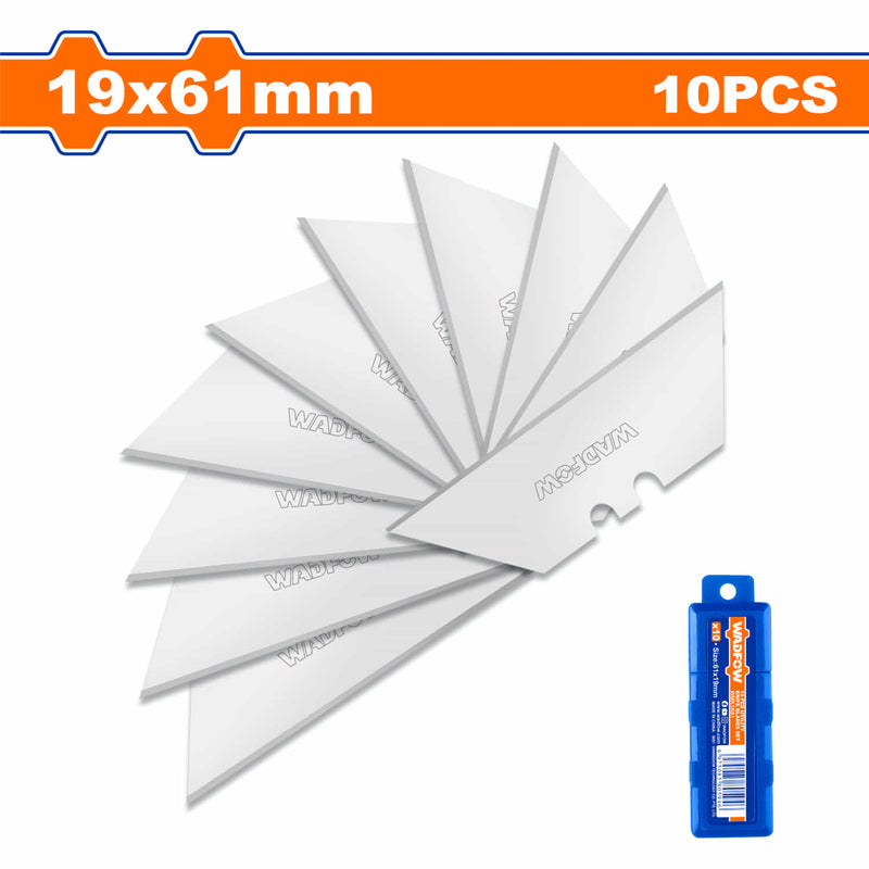 Cuchillas 10 piezas. Tamaño 19x61mm. Para exactos. Juego