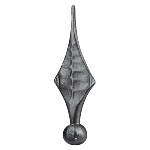 Punta de lanza soldable con 6011, Base Ø 30mm, 170mm de alto.