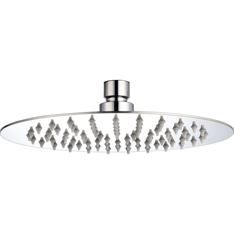 Regadera ducha de plato redonda de 6” sin brazo y chapetón. Cuerpo en acero inoxidable 304