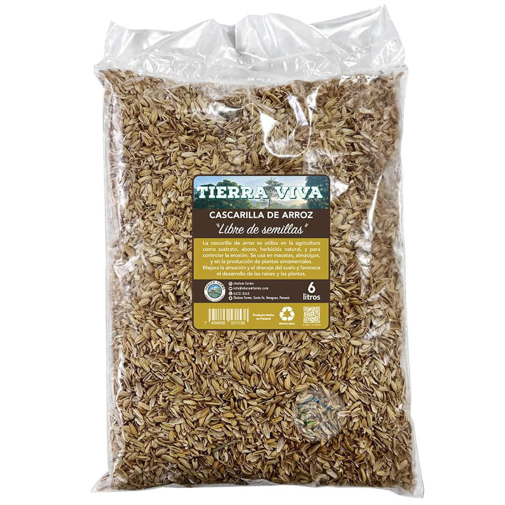 Cascarilla de Arroz " Libre de semillas” 6 litros