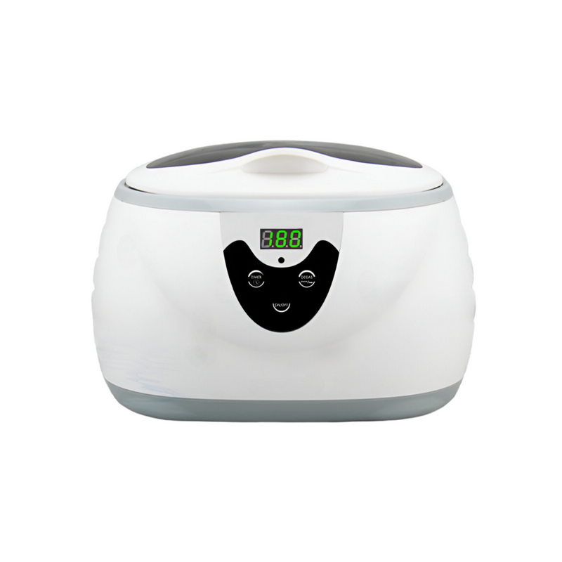 Limpiador ultrasónico profesional de joyería con temporizador.