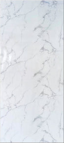 Panel Decorativo Mármol PVC  1.22m x 2.80m x 3mm Cuarzo Blanco (Línea económica) Láminas de PVC para paredes y techo..