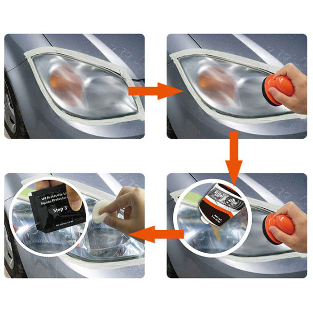 Kit de Restauracion Manual de faros delanteros, traseros, direccionales y antiniebla, mejorando el