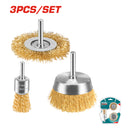 Juego cepillos de alambre 3 pcs