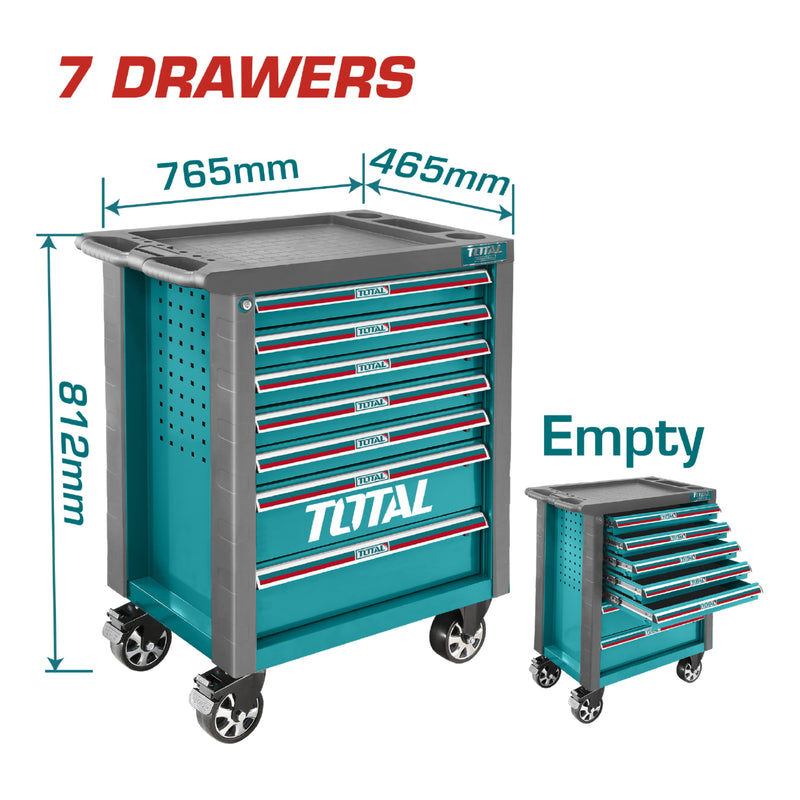 Caja de herramientas gabinete con ruedas 7 gavetas carrito servicio mecánico ( VACIA)