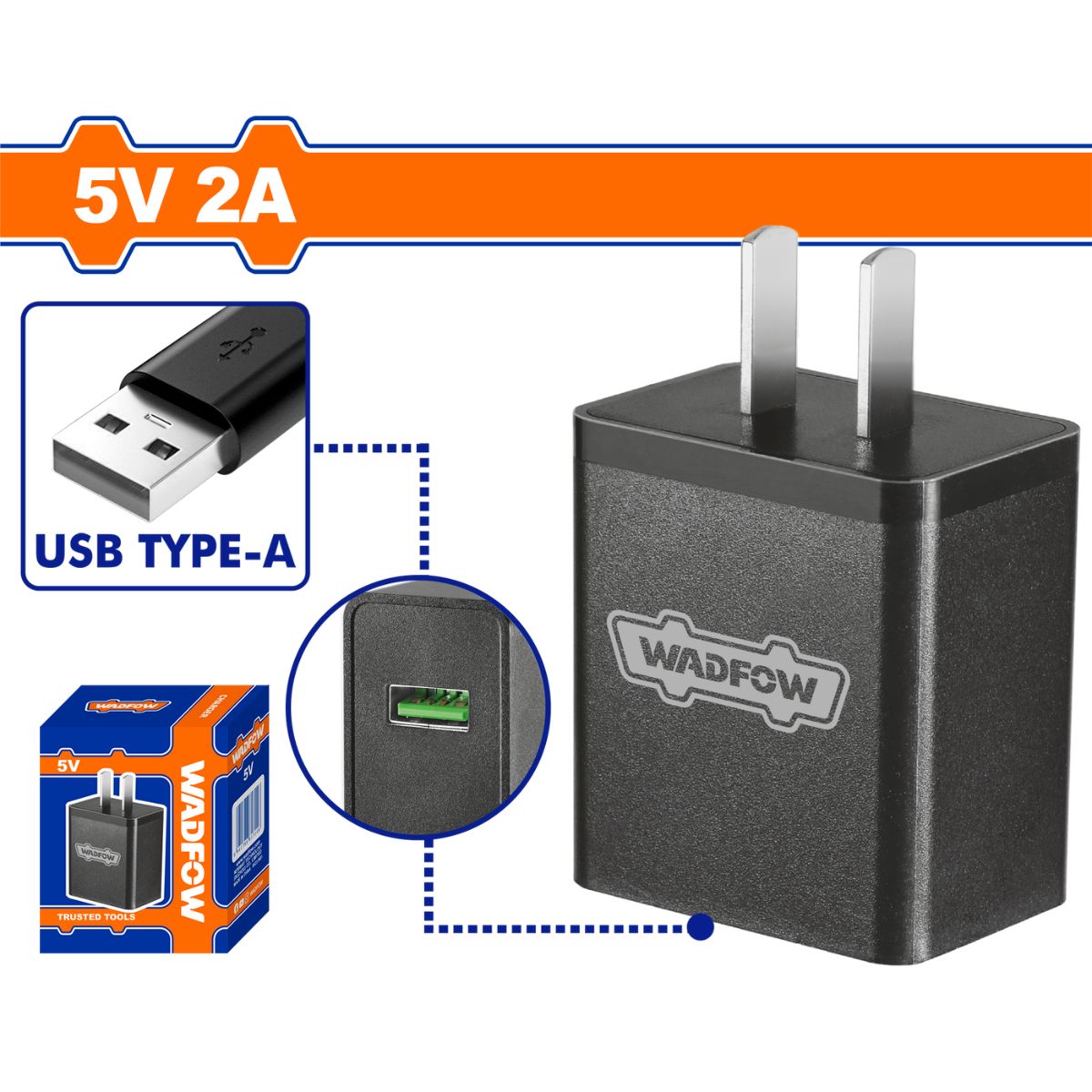 Cargador 5V. 2A. 110-120V~50/60Hz USB C