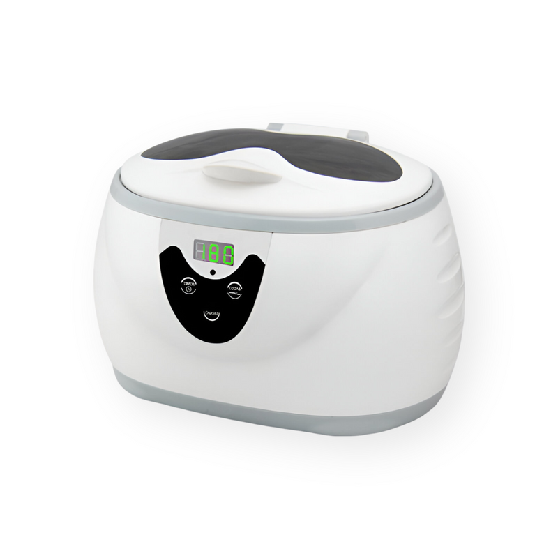 Limpiador ultrasónico profesional de joyería con temporizador.