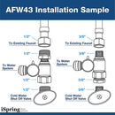 Adaptador Tee Con Valvula Filtros De Agua  1/2" NPT Y 3/8" Comp. Y Salida 1/4" Tubing Filtro