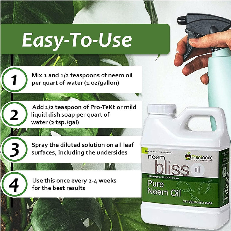 Aceite de neem 100% puro, organico, para plantas, prensando en frio. 32oz 1 litro